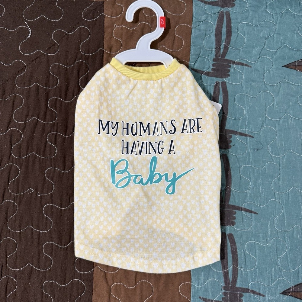 Dog Pregnancy Announcement Shirt My Humans Are Having A Baby Dog Vest Size XS
